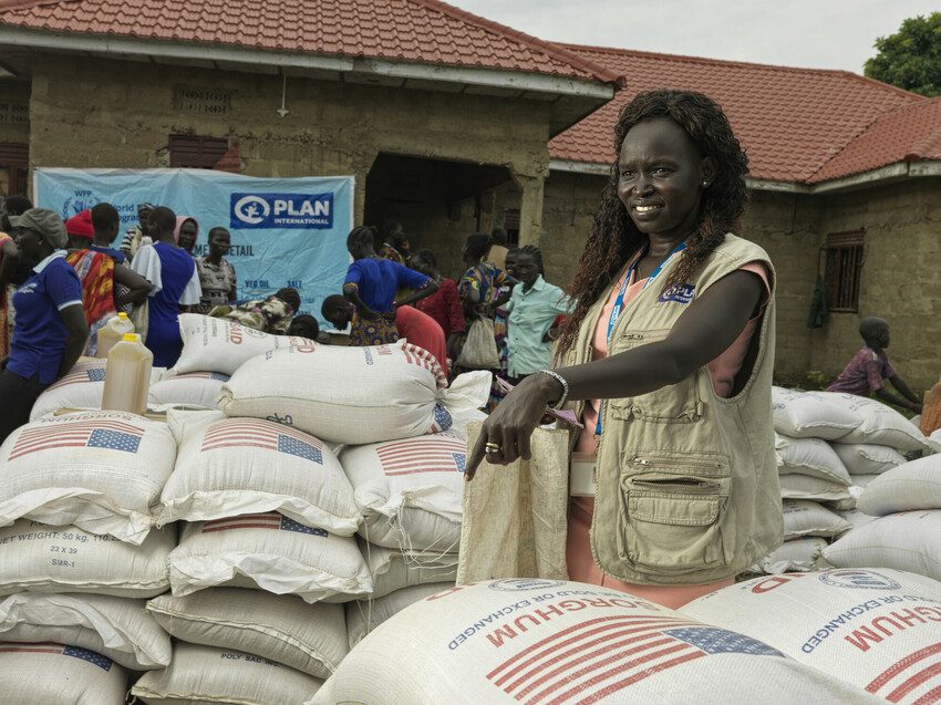 Mary Nyanagok helps coordinate food distribution in Rumbek, South Sudan.