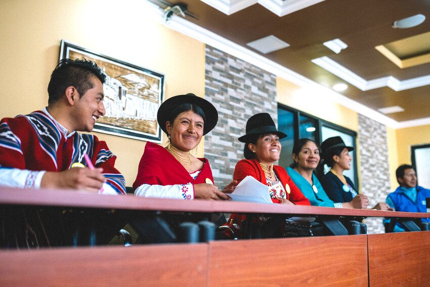 Girls' movement meeting in Chimborazo, Ecuador.